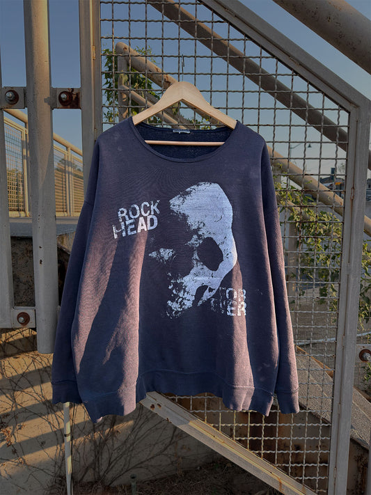 Indigo Faded Crewneck | Rockhead Forever