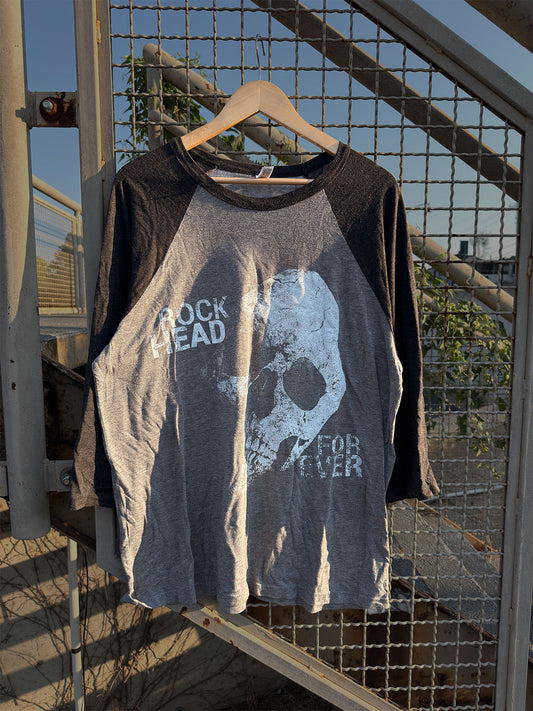 Grey & Black Baseball 3/4 Tee  | Rockhead Forever