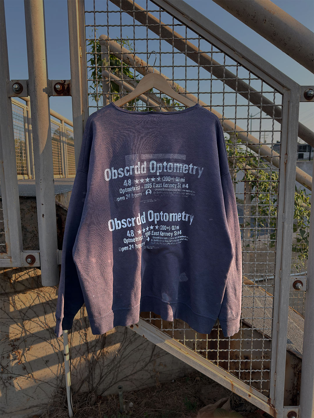 Indigo Faded Crewneck | Rockhead Forever